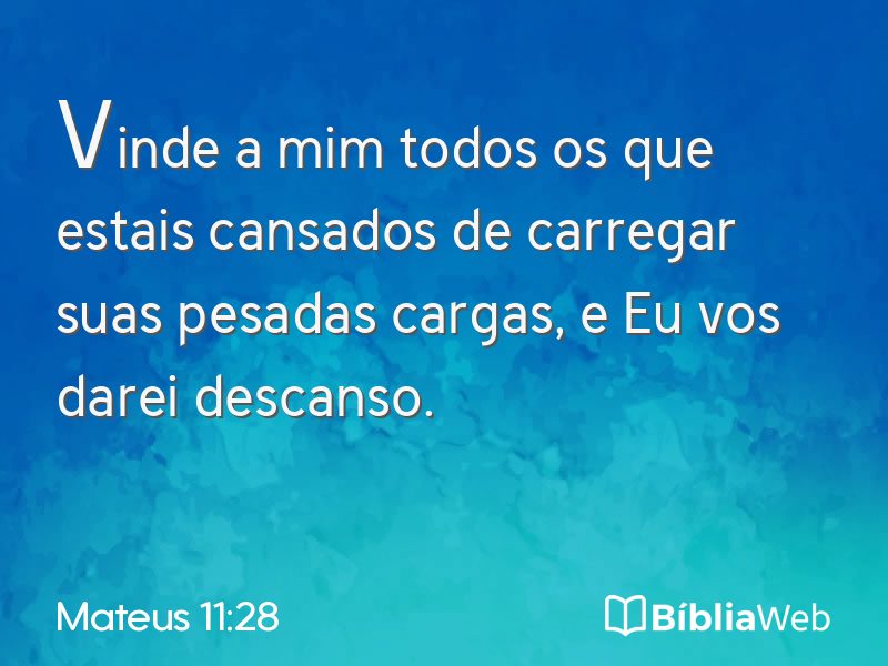 Mateus 11:28 em imagem para compartilhar