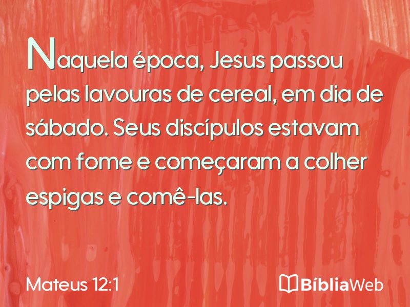Mateus 12:1 em imagem para compartilhar