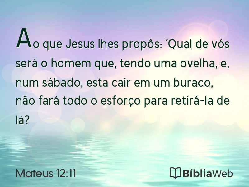 Mateus 12:11 em imagem para compartilhar