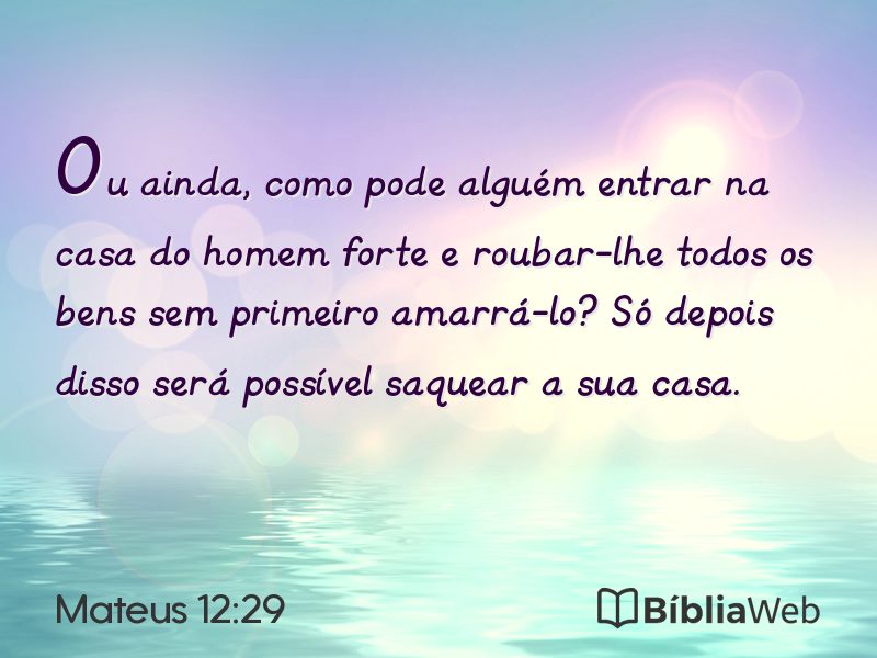 Mateus 12:29 em imagem para compartilhar