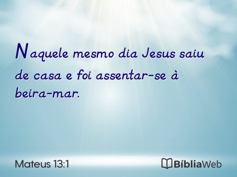 Mateus 13:1 em imagem para compartilhar