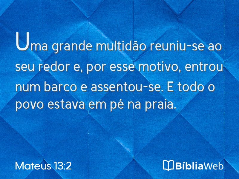 Mateus 13:2 em imagem para compartilhar