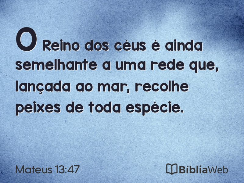 Mateus 13:47 em imagem para compartilhar