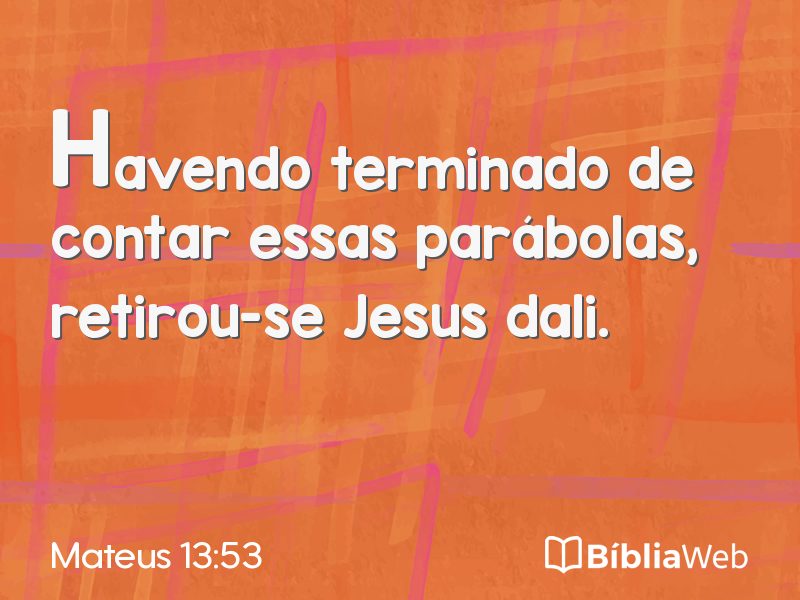 Mateus 13:53 em imagem para compartilhar