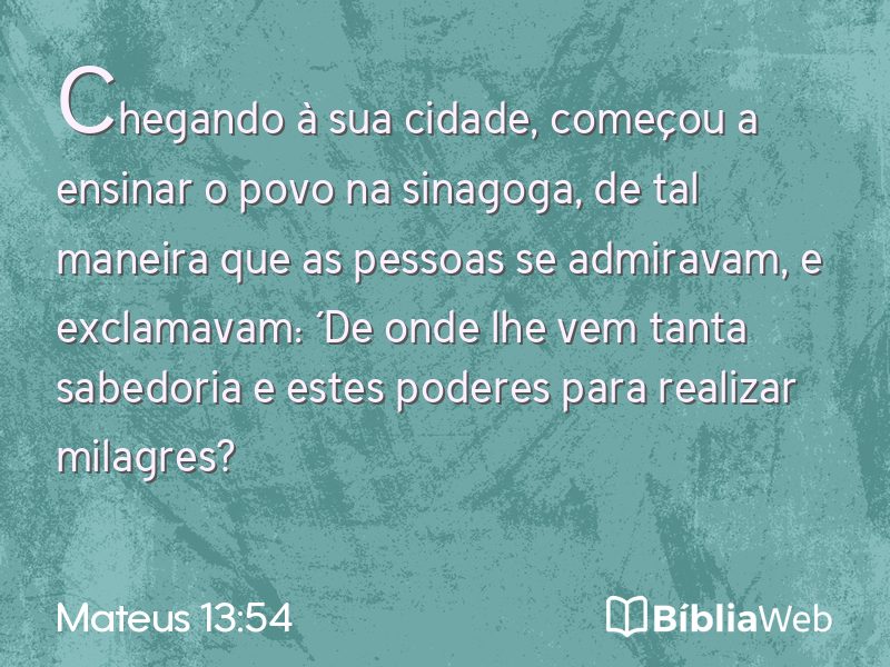Mateus 13:54 em imagem para compartilhar