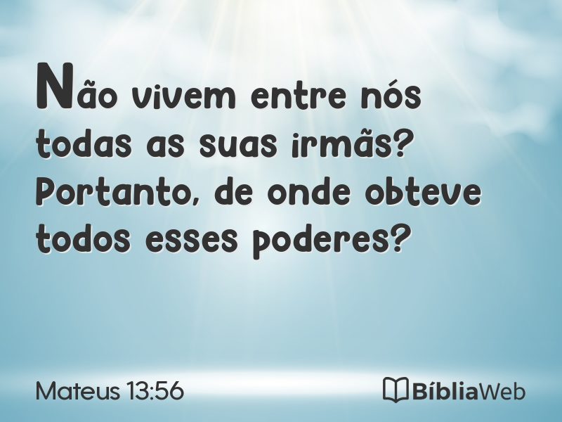 Mateus 13:56 em imagem para compartilhar
