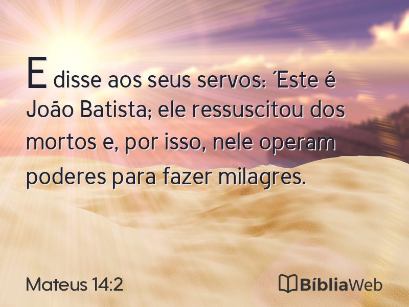 Mateus 14:2 em imagem para compartilhar