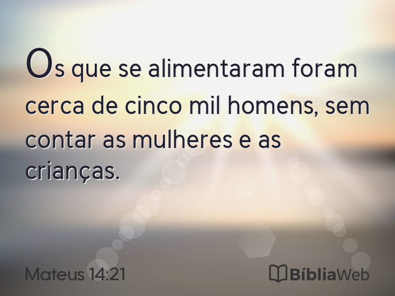 Mateus 14:21 em imagem para compartilhar