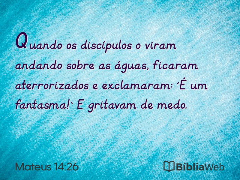 Mateus 14:26 em imagem para compartilhar