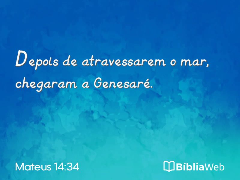 Mateus 14:34 em imagem para compartilhar