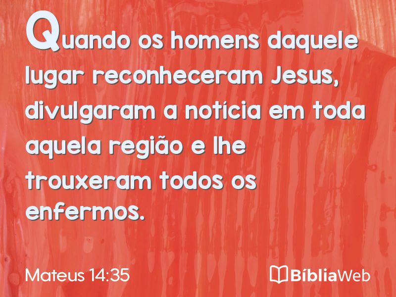 Mateus 14:35 em imagem para compartilhar