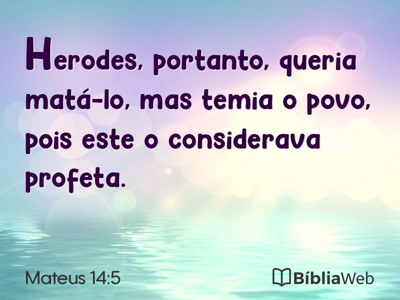 Mateus 14:5 em imagem para compartilhar