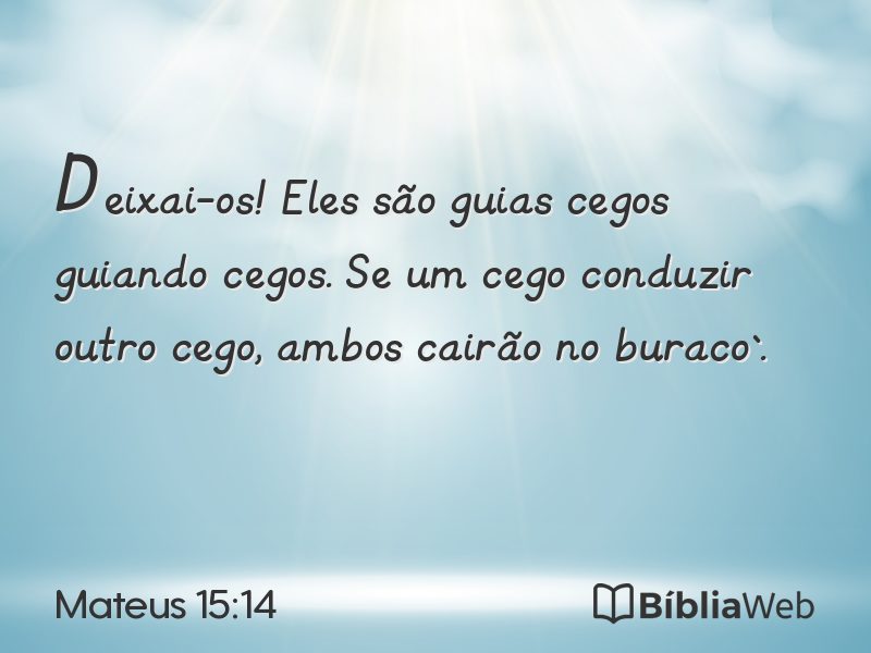 Mateus 15:14 em imagem para compartilhar