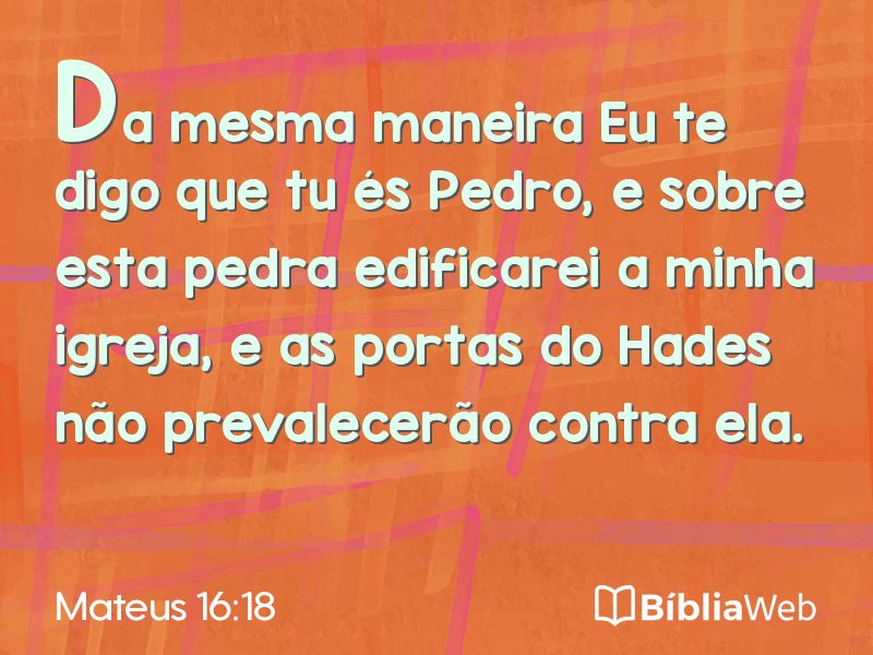 Mateus 16:18 em imagem para compartilhar