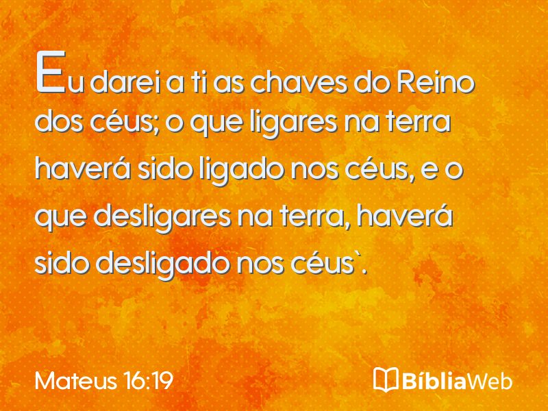 Mateus 16:19 em imagem para compartilhar