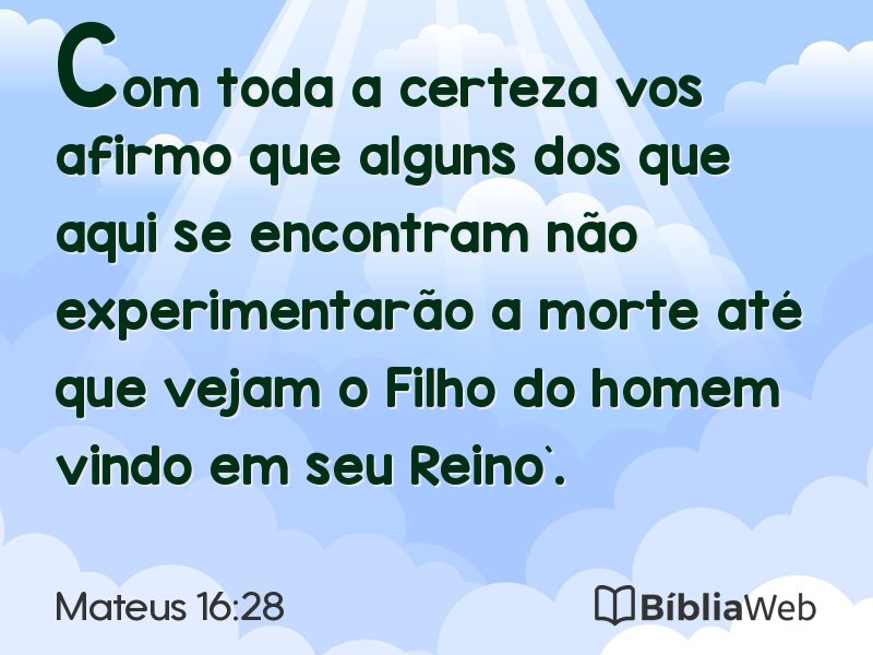Mateus 16:28 em imagem para compartilhar