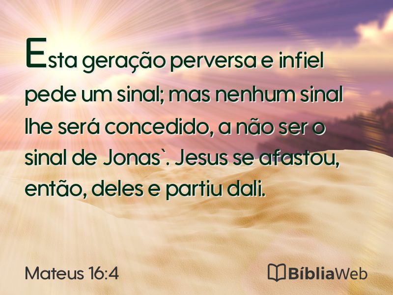 Mateus 16:4 em imagem para compartilhar