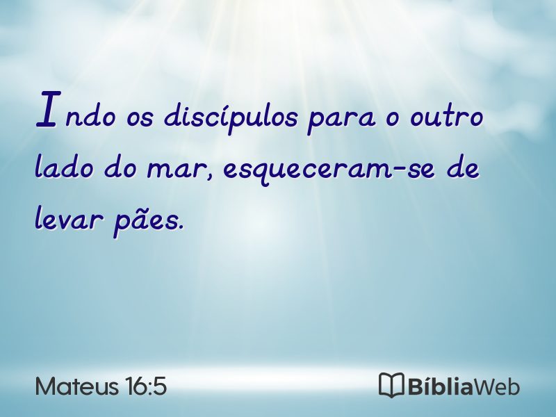 Mateus 16:5 em imagem para compartilhar