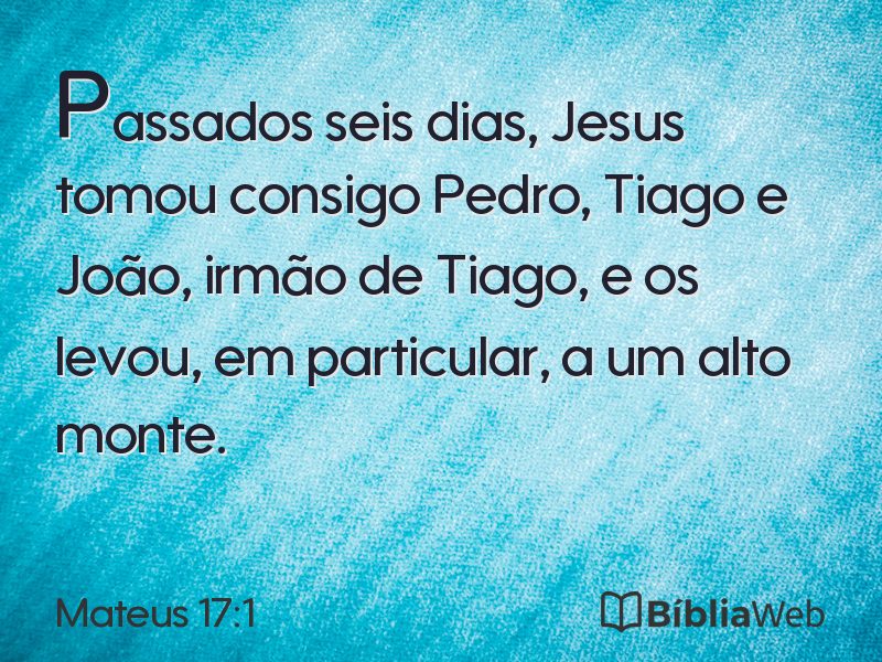 Mateus 17:1 em imagem para compartilhar