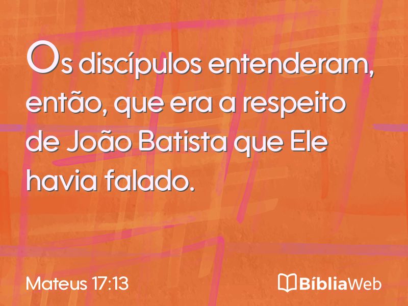 Mateus 17:13 em imagem para compartilhar