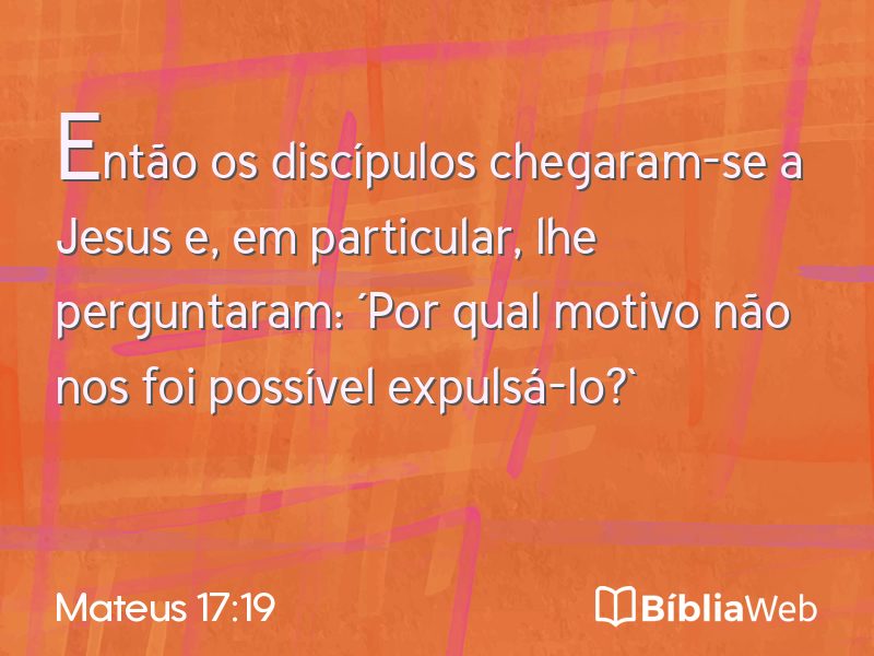 Mateus 17:19 em imagem para compartilhar
