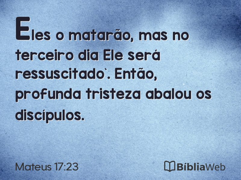 Mateus 17:23 em imagem para compartilhar