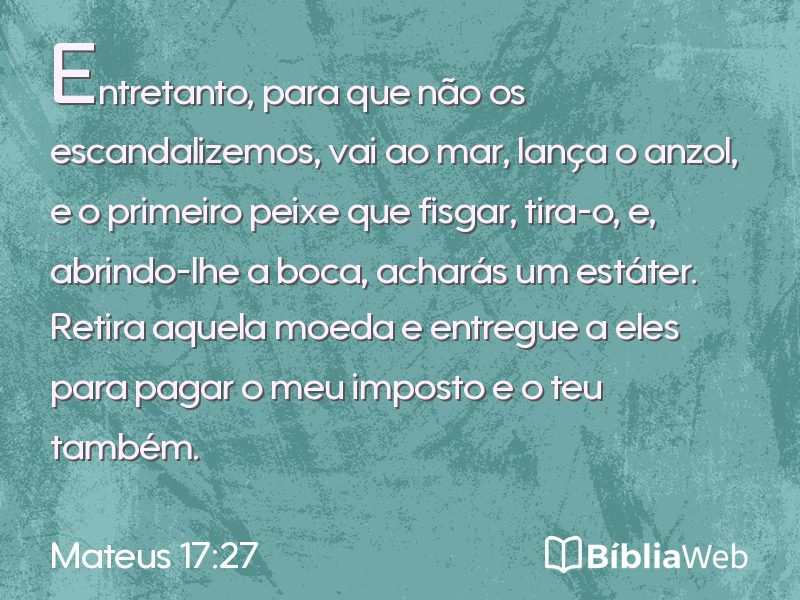Mateus 17:27 em imagem para compartilhar