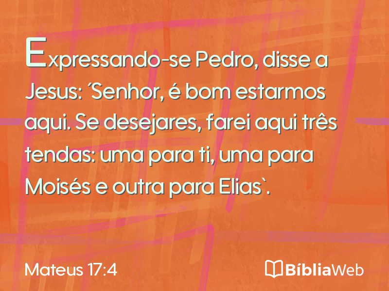 Mateus 17:4 em imagem para compartilhar