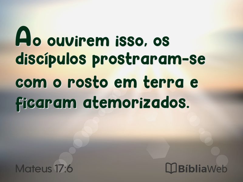Mateus 17:6 em imagem para compartilhar