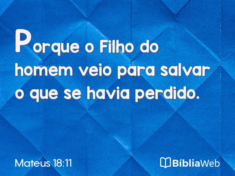 Mateus 18:11 em imagem para compartilhar