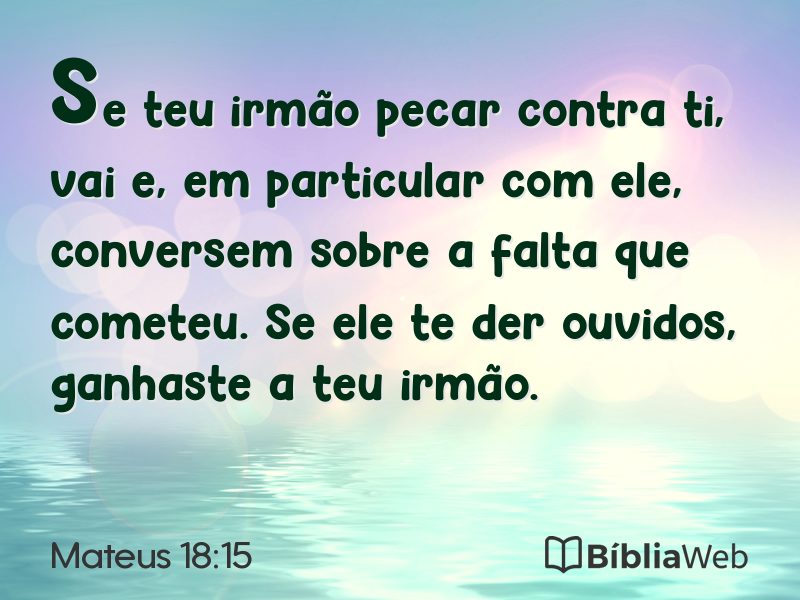 Mateus 18:15 em imagem para compartilhar