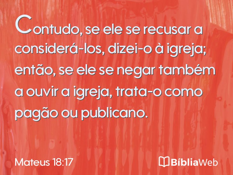 Mateus 18:17 em imagem para compartilhar