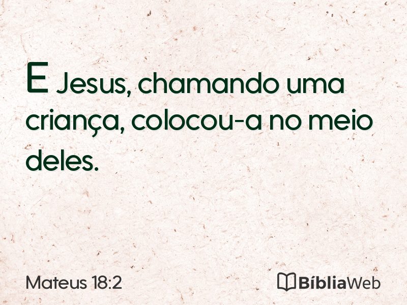 Mateus 18:2 em imagem para compartilhar