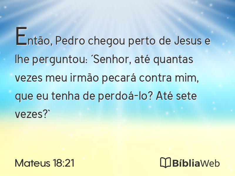 Mateus 18:21 em imagem para compartilhar