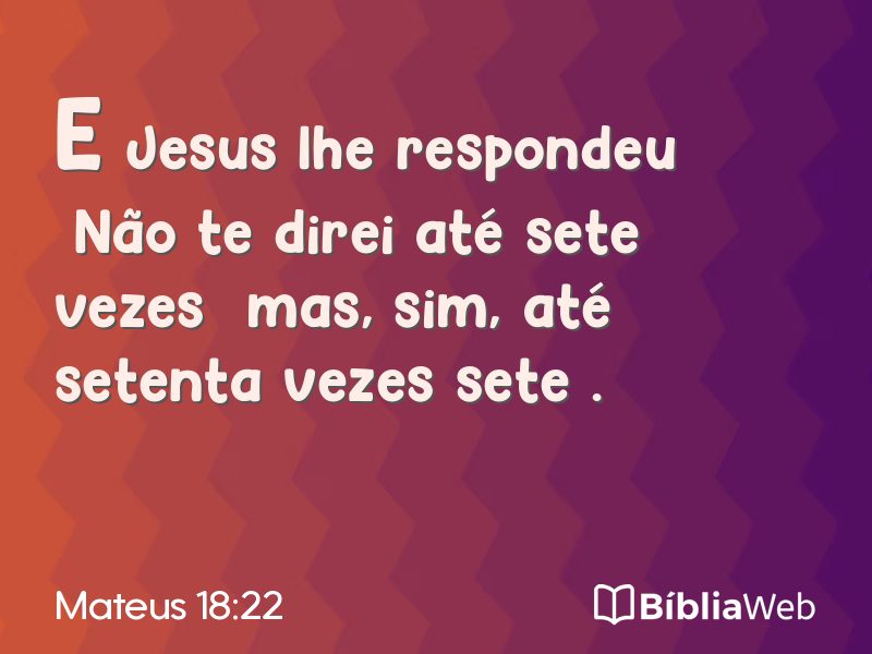 Mateus 18:22 em imagem para compartilhar
