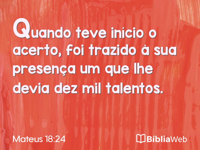 Mateus 18:24 em imagem para compartilhar