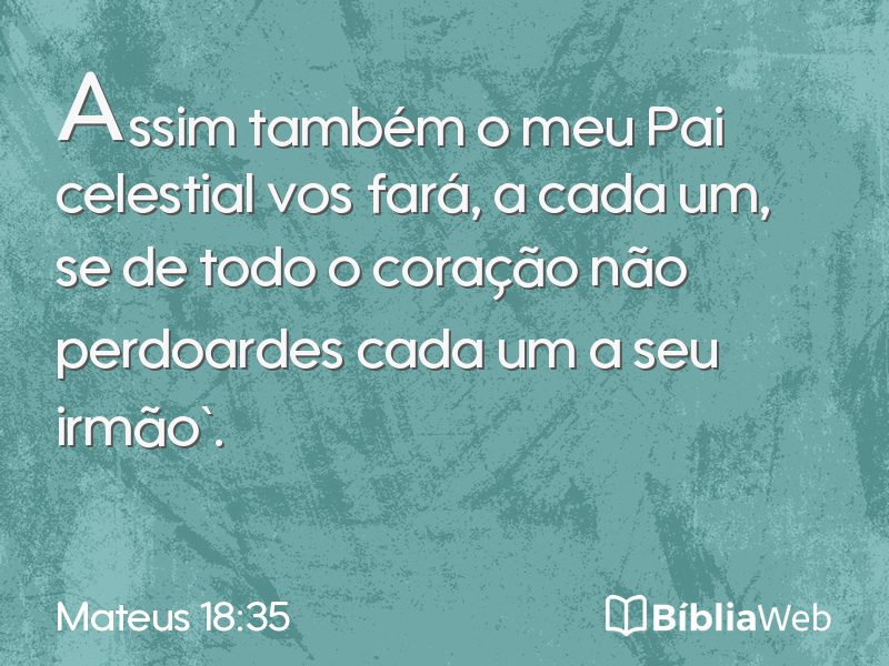 Mateus 18:35 em imagem para compartilhar