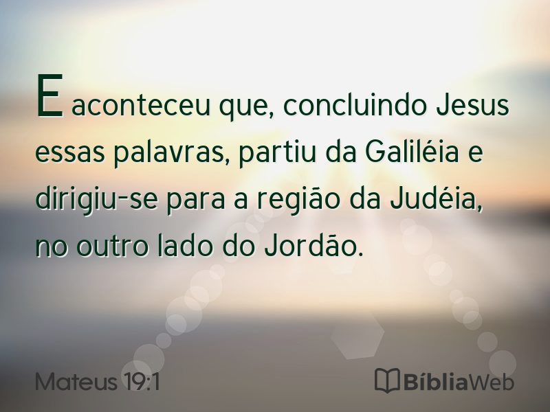 Mateus 19:1 em imagem para compartilhar