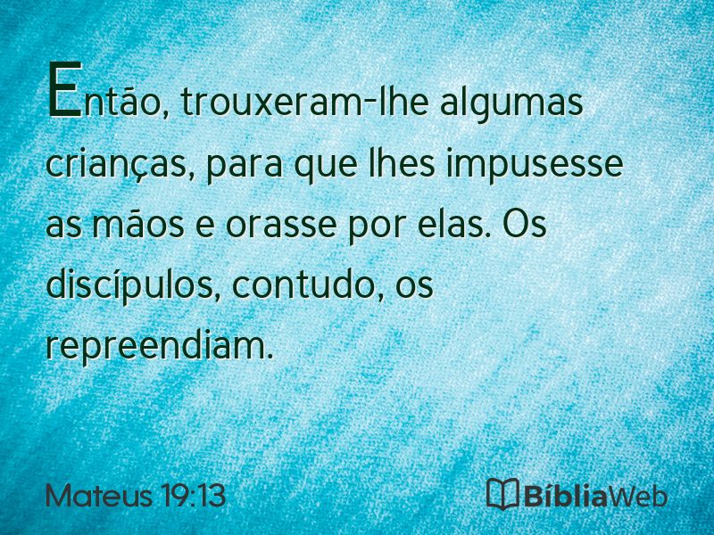 Mateus 19:13 em imagem para compartilhar