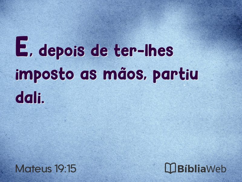 Mateus 19:15 em imagem para compartilhar