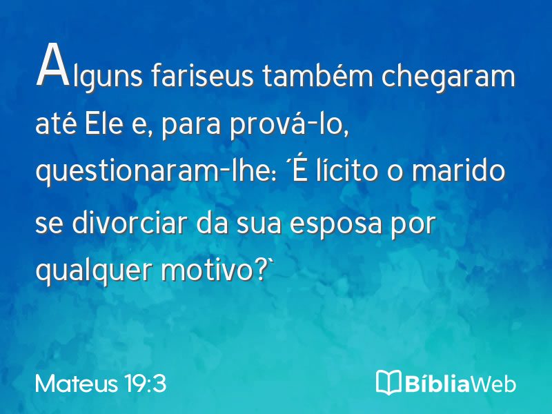 Mateus 19:3 em imagem para compartilhar