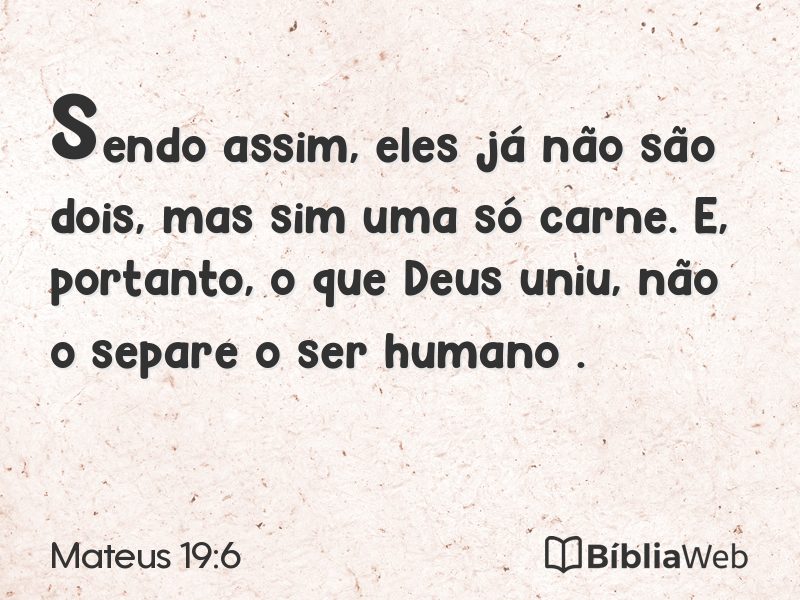 Mateus 19:6 em imagem para compartilhar