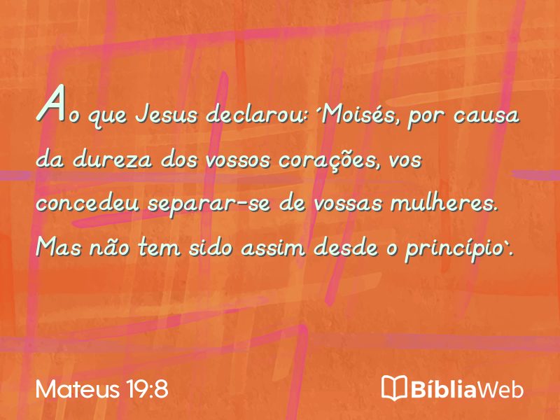 Mateus 19:8 em imagem para compartilhar