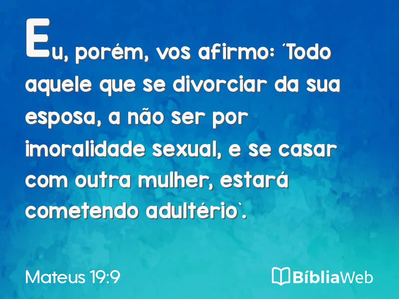 Mateus 19:9 em imagem para compartilhar