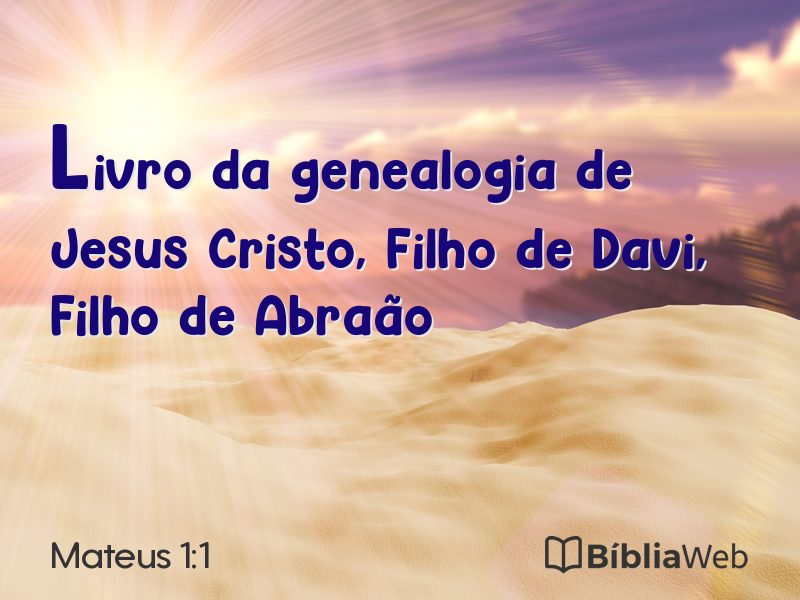 Mateus 1:1 em imagem para compartilhar