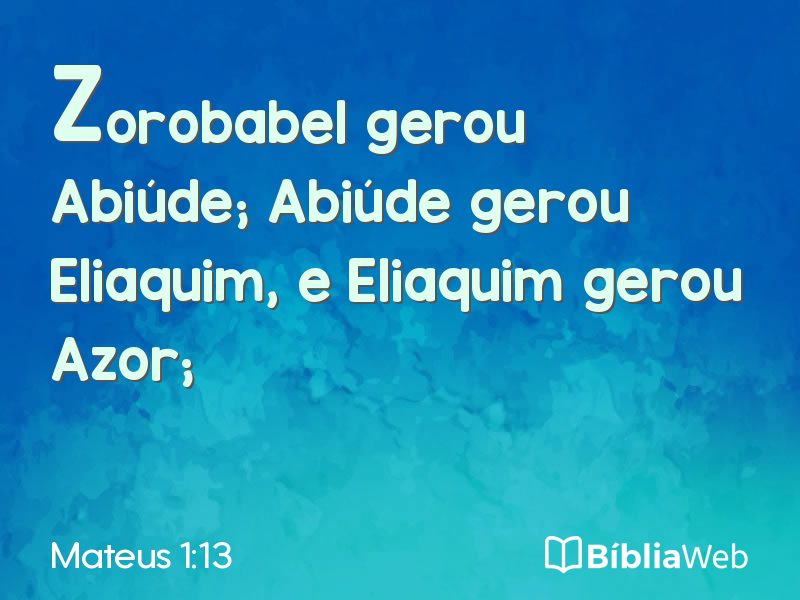 Mateus 1:13 em imagem para compartilhar