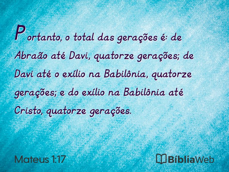 Mateus 1:17 em imagem para compartilhar