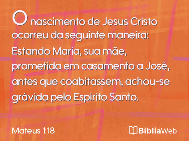 Mateus 1:18 em imagem para compartilhar