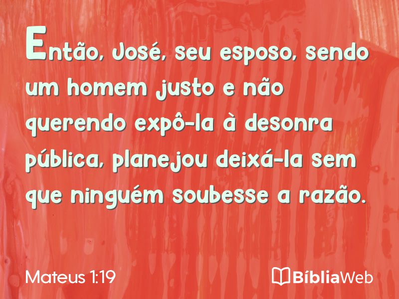 Mateus 1:19 em imagem para compartilhar
