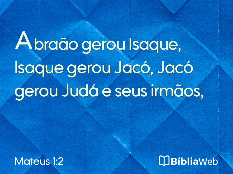 Mateus 1:2 em imagem para compartilhar